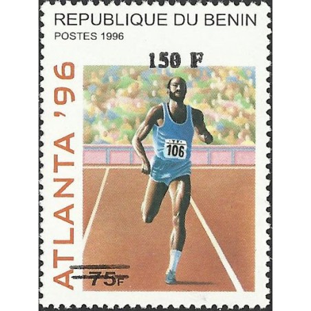 2000 - Mi 1258 - surcharge locale 150 f - Jeux olympiques Atlanta 96 - Athlétisme - cote 100 € **