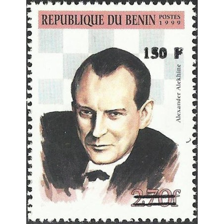 2000 - Mi 1308 - local overprint 150 f - Chess: A. Alekhine - CV 100 € MNH