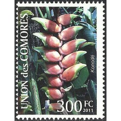 2011 - Plants of the Comoros: konode 300 fc - shifted printing - MNH