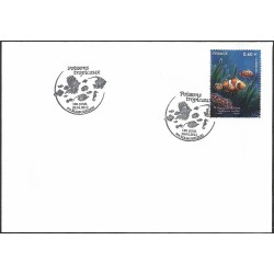 2012 - Mayotte - env. 1er Jour poissons tropicaux (timbre)