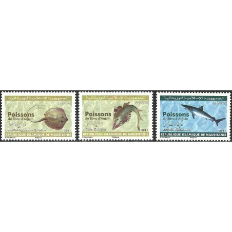 Mauritania - 2011 - PNBA fish - 3 st. MNH