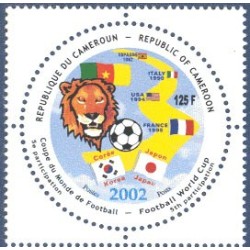 Mi 1245 - Football : coupe du monde Japon - Corée 2002 (timbre rond) **