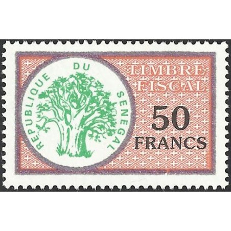 z - Sénégal - timbre-fiscal - 50 FCFA **