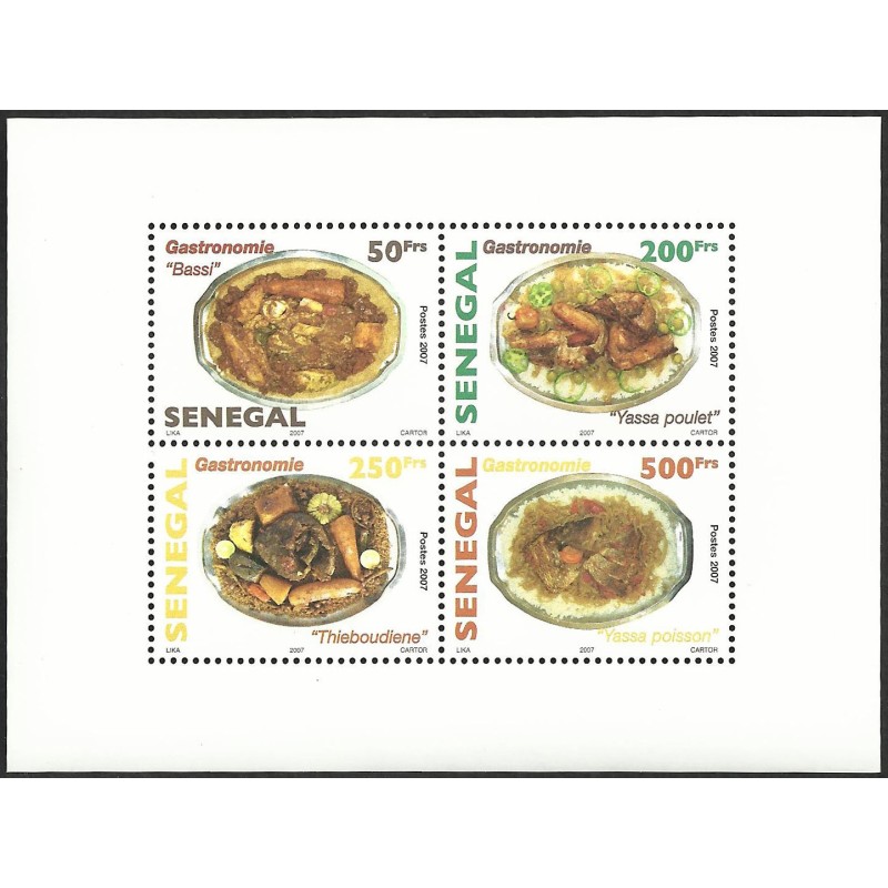 Senegal 2007 - Gastronomy: Senegalese dishes - sheetlet 1000 fcfa MNH