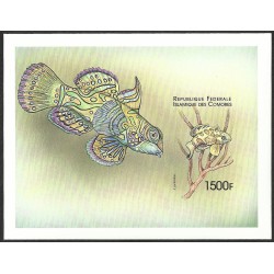 Comoros 1999 - Mi block 401 - Fish: S. picturatus - UNPERFORATED - MNH
